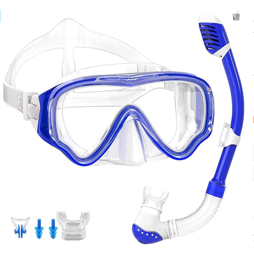 Freediving Mask Set - Children's Diving Mask Children's Full Face