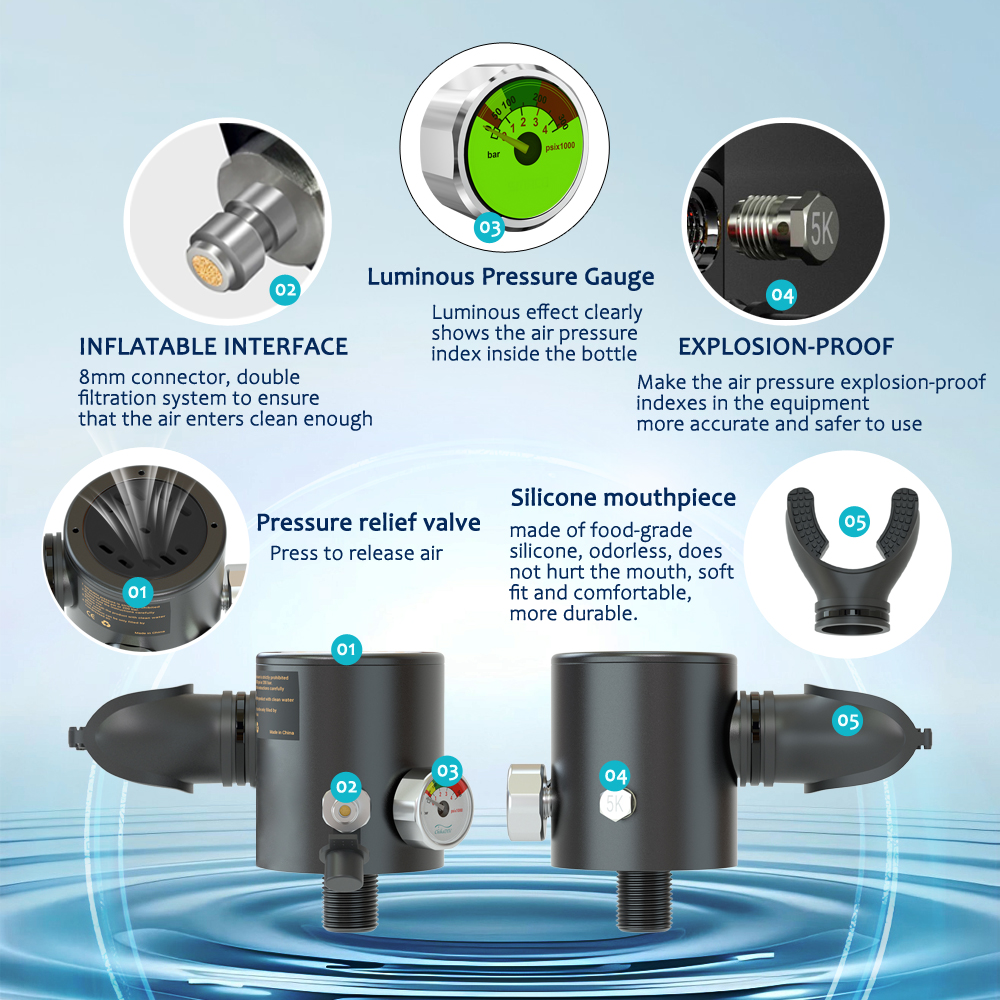 SEBIger 0.5L Diving diving tan - Freediving Mask Set 评论和价格