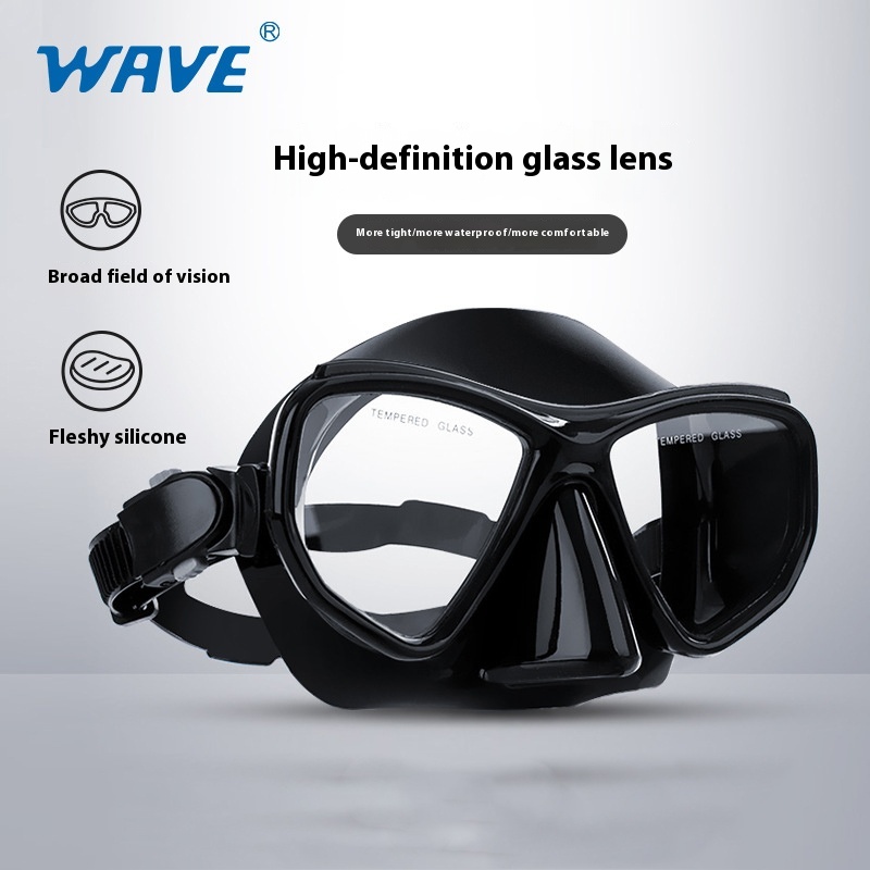WAVE Quality Snorkeling Glass  - Freediving Mask Set 评论和价格